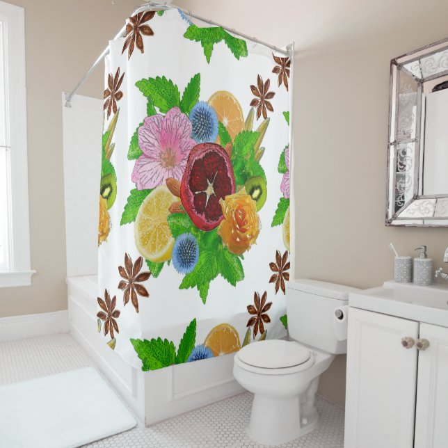 Cortina Para Box buquê de fruta. (In Situ)