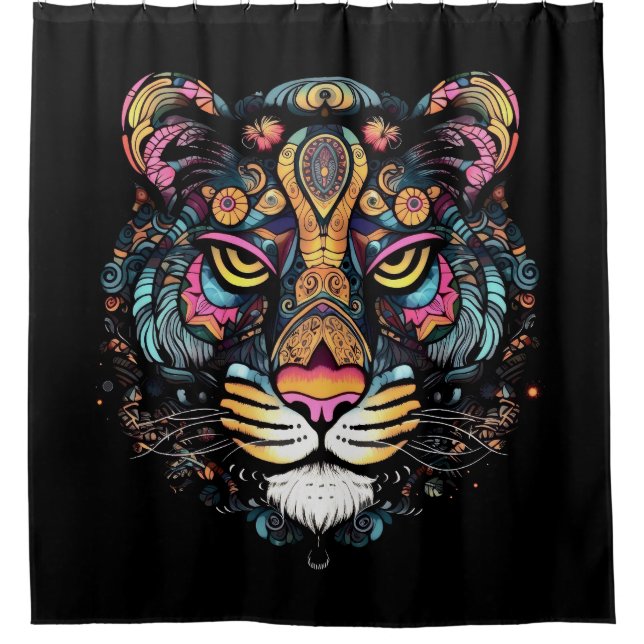 Cortina Para Box Cabeça de Tigre  (Frente)