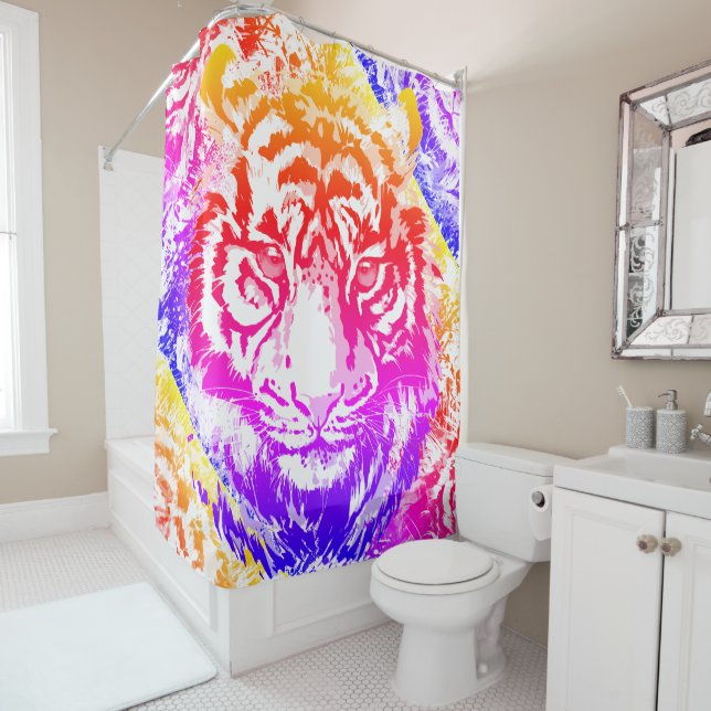 Cortina Para Box Cabeça de Tigre Retroativa - Tigre (In Situ)