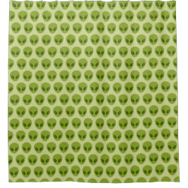 Cortina Para Box Cabeças de Alien Verde Fofas Padrão