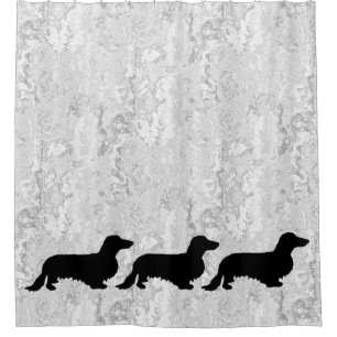 Cortina Para Box Cabelo Longo Dachshund - Silhouette 1