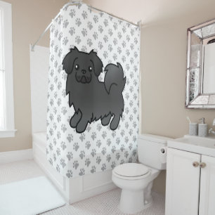Cortina Para Box Cachorro de Cartoon Negro-espanhol-tibetano