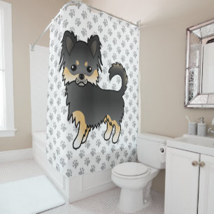 Cortina Para Box Cachorro e patas, Casaco Chihuahua, preto e alto,