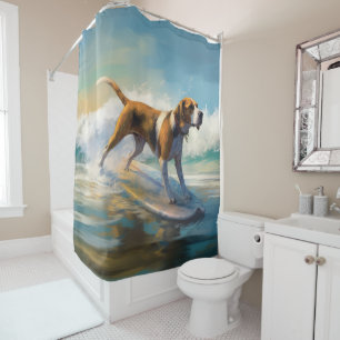 Cortina Para Box Cachorro-raposa-inglês-americano-pintura-praia-sur