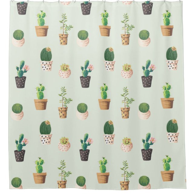 Cortina Para Box Cactus Pattern (Frente)