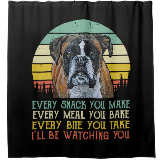 Cortina Para Box Cada lanche que você faz um cachorro boxinho engra