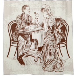 Cortina Para Box café e amor