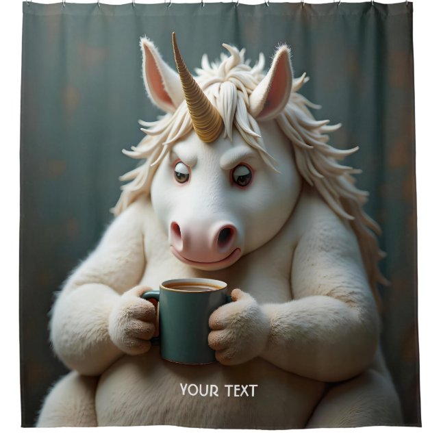 Cortina Para Box Café Fantasy Cute Wacky Unicorn (Frente)