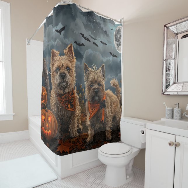 Cortina Para Box Cairn Terrier Halloween Spooky (In Situ)