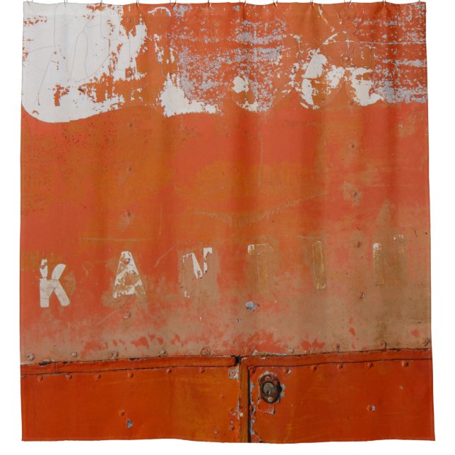 Cortina Para Box caixa de metal vermelho (Frente)