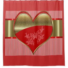 Cortina Para Box Caixas de Corações de Chá