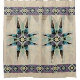 Cortina Para Box Calleidescópio de Aquarelas Persas