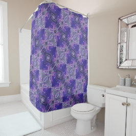 Cortina Para Box Calm Acrylic Pour Inspired Shower Curtain