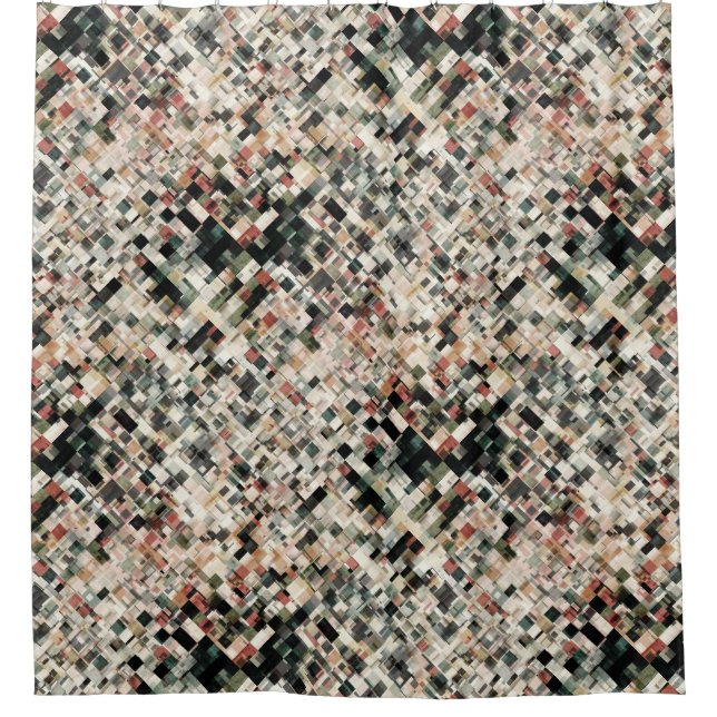 Cortina Para Box Camadas de tons terrestres (Frente)