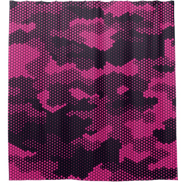 Cortina Para Box Camouflage hexagonal, fundo de textura militar (Frente)