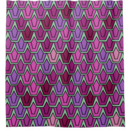 Cortina Para Box Campo de Tulipa Roxo