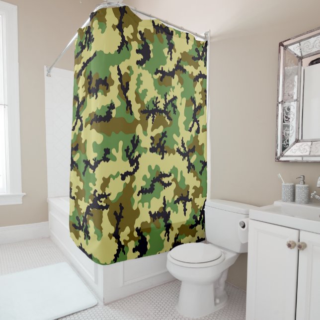 Cortina Para Box Camuflagem florestal (In Situ)
