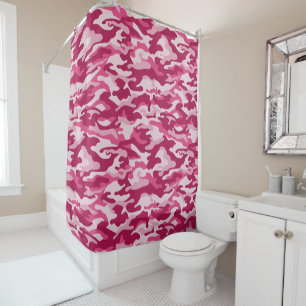 Cortina Para Box Camuflagem Rosa