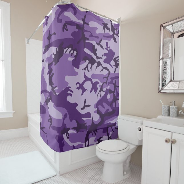 Cortina Para Box Camuflagem Roxa, Militares, Exército (In Situ)