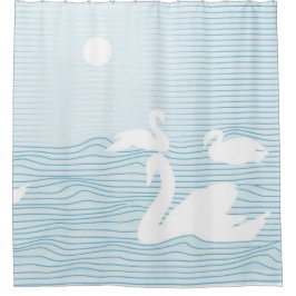 Cortina Para Box Canhão do Cisne Azul de Arte OP