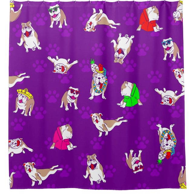 Cortina Para Box cãozinho-de-bico-roxo, cãozinho-de-bico-branco (Frente)