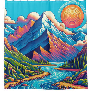 Cortina Para Box Capa de montanha