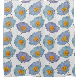 Cortina Para Box Cápsulas de cor azul pastel de impressão floral gr