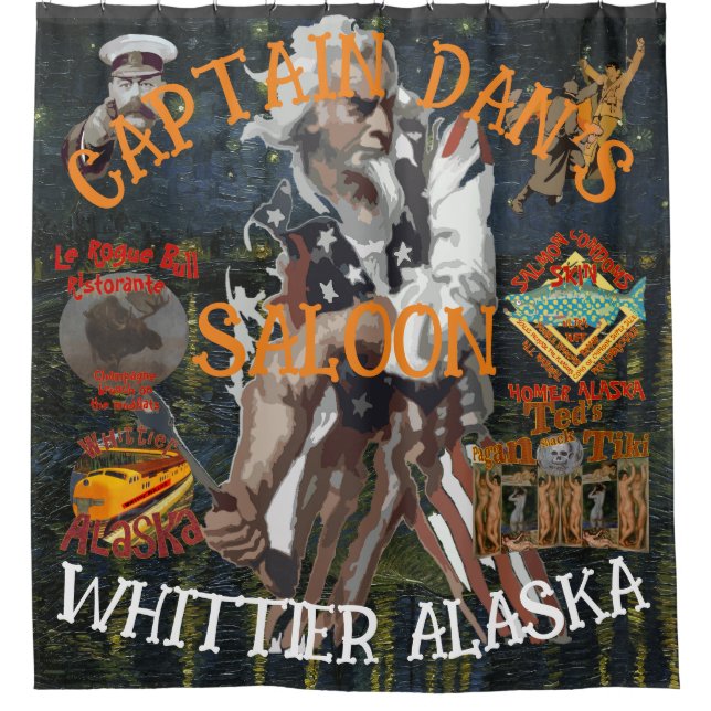 CORTINA PARA BOX CAPTAIN DAN'S SALOON WHITTIER ALASKA (Frente)