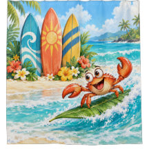  Caranguejo Caprichoso Surfando e Pranchas de Surf