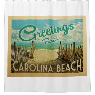 Cortina Para Box Carolina Beach Viagens vintage