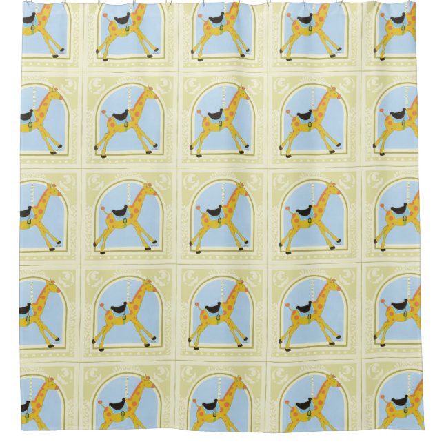 Cortina Para Box Carousel Giraffe por June Erica Vess (Frente)