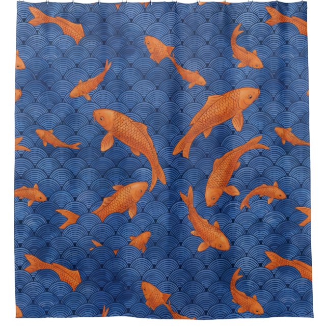 Cortina Para Box Carpa Em Um Oceano Art Déco (Frente)