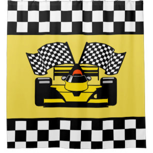 Cortina Para Box Carro Raça Amarelo: Sinalizador de Verificador
