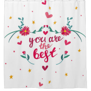 Cortina Para Box Cartão de dia de os namorados com coração, flor