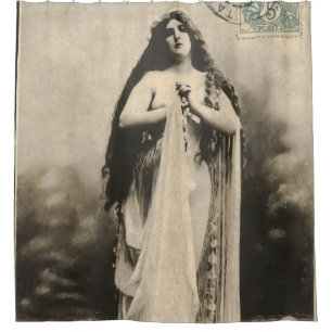 Cortina Para Box Cartão-postal da Deusa Eetérea Vintage