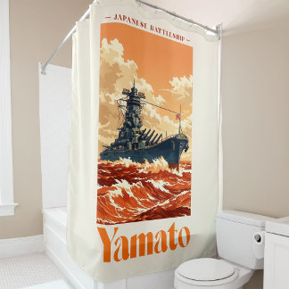 Cortina Para Box Cartaz Marítimo Antigo do Navio de Guerra Japonês 