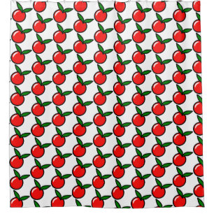 Cortina Para Box Cartografia de Fruta Vermelha de Cereja de Maçã Be