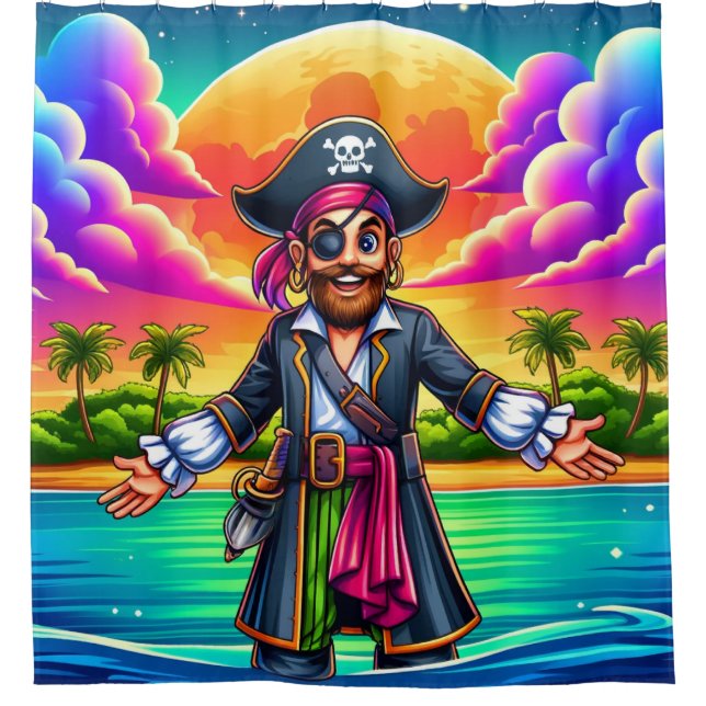 Cortina Para Box Cartoon Pirate (Frente)