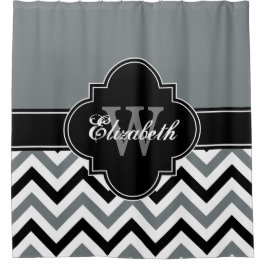 Cortina Para Box Carvão Wht Preto LG Chevron 1ICBR Nome Monograma