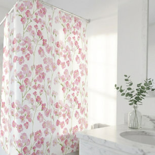 Cortina Para Box Casa de Campo Floral Botânico de Flores Silvestres