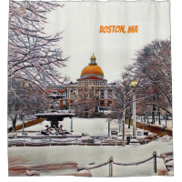 Casa Estadual de Boston no inverno