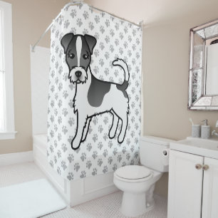 Cortina Para Box Casaco branco e preto Jack Russell Terrier Cog