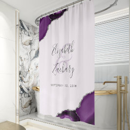 Cortina Para Box Casamento Lavanda Prata Ágata Roxa Elegante