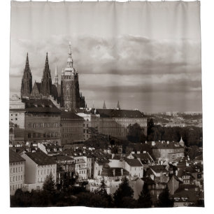 Cortina Para Box Castelo de Praga com Catedral Santo Vitus em Tchec
