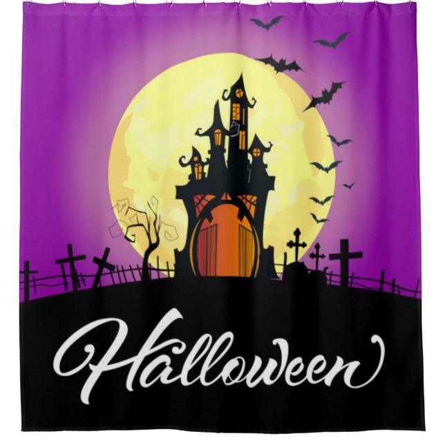Cortina Para Box Castelo Halloween Haunted (Frente)
