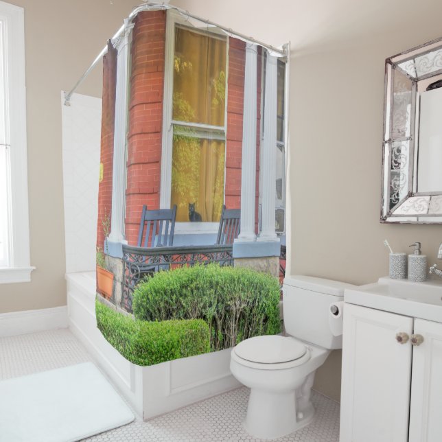 Cortina Para Box Cat em uma janela (In Situ)