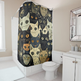 Cortina Para Box Cat Pattern Artsy