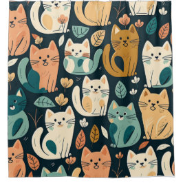 Cortina Para Box Cat Pattern Artsy