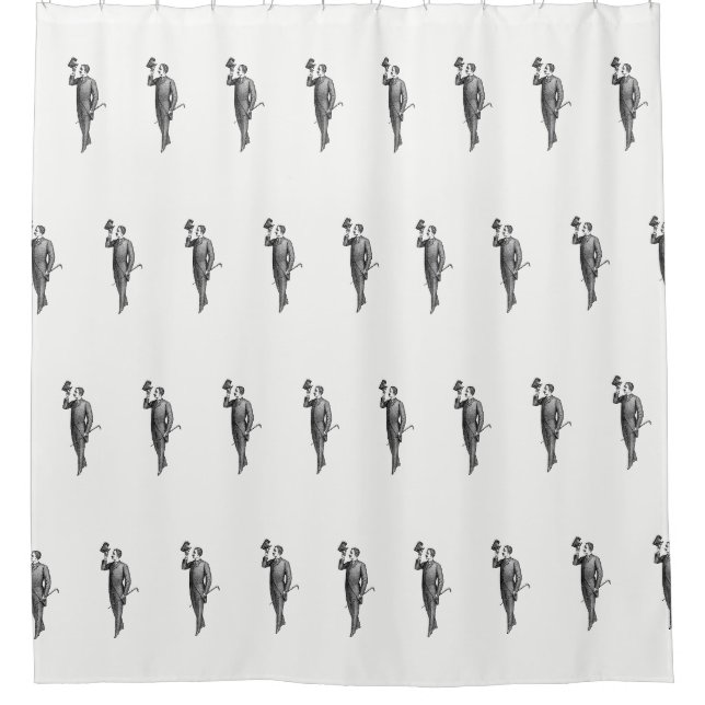 Cortina Para Box Cavalheiro Vitoriano Selfie Pattern (Frente)