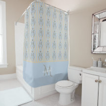 Cavalo-Marinho Costeiro Cameo Azul Creme Monograma